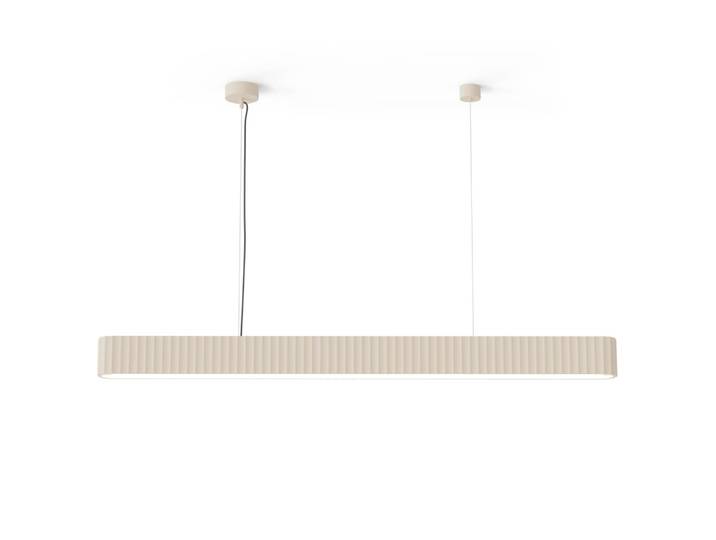 Lampe suspension salon plâtre Beige LED réglable 120 cm