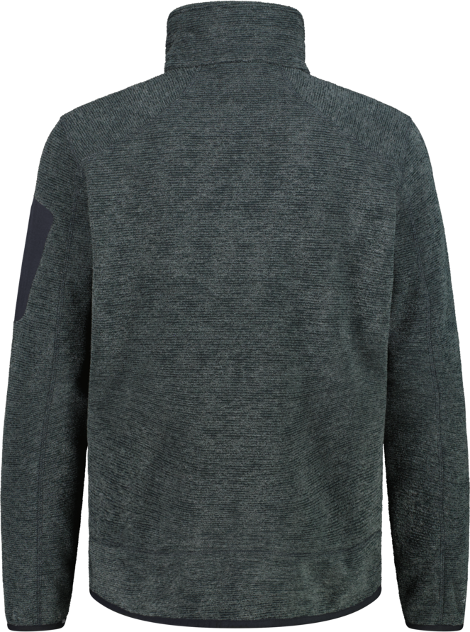 Strickfleecejacke CMP "MAN JACKET", Herren, Gr. 50, grau (jungle, antra), Obermaterial: 85% Polyester, 15% Viskose, Jacken Strickfleecejacke jungle, antra 50
