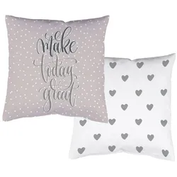 Schmidt Kissen Great 40 x cm Polyester Grau Taupe