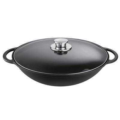 Wok SCHULTE-UFER "Rustika", schwarz, Ø:36cm, Pfannen, Wok, Induktion