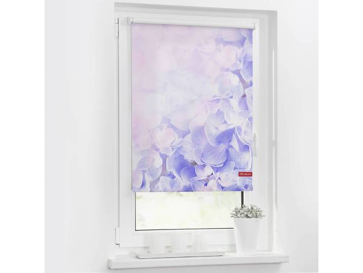 Klemmfix-Rollo Hortensie 45 x 150cm Violett