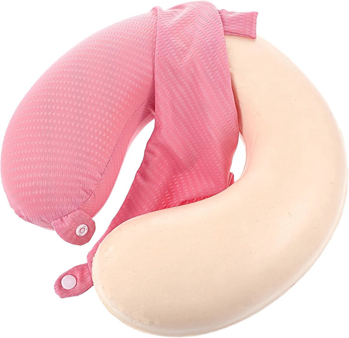Wasbare vervangende hoes voor U-vormig nekkussen - Roze