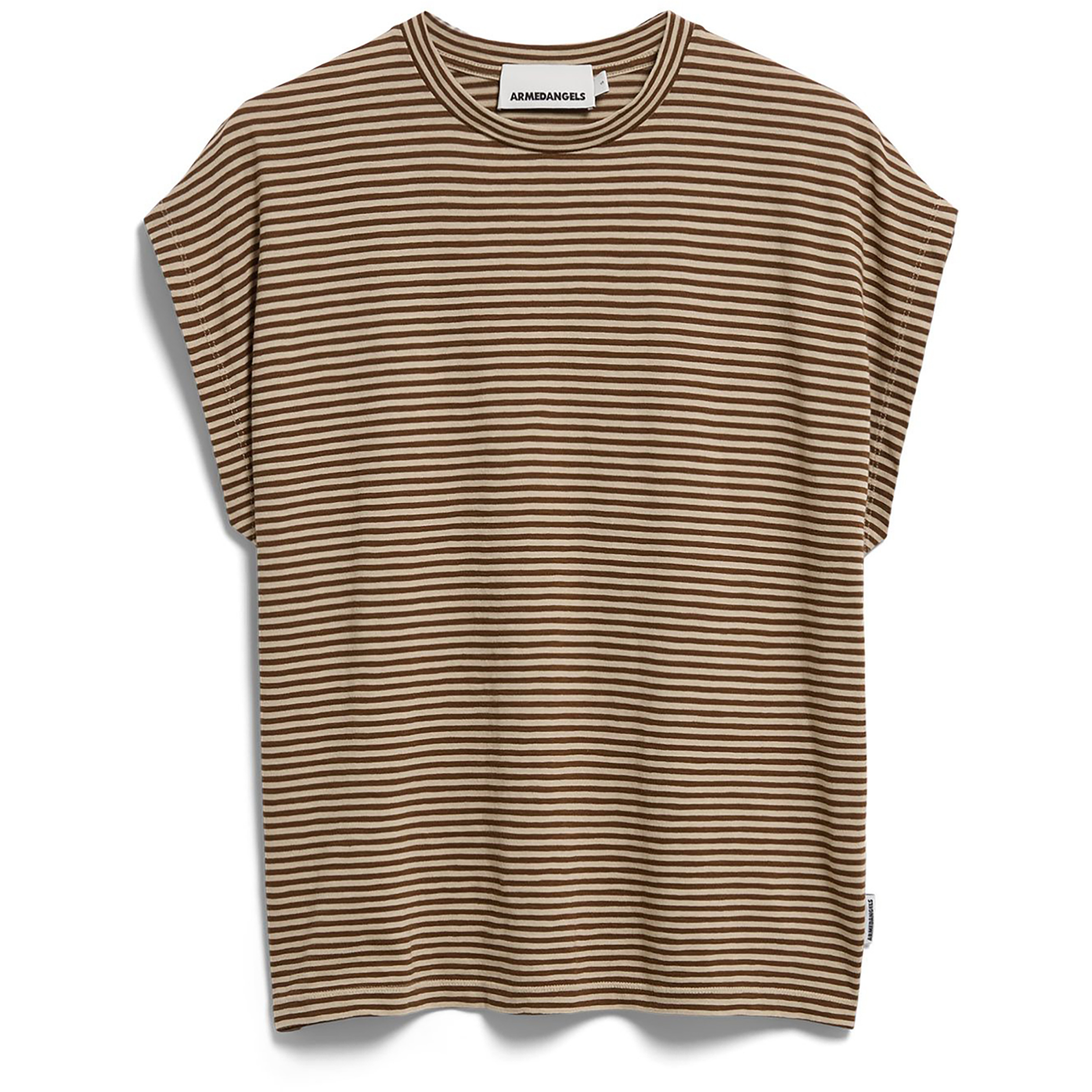 Armedangels Slub Jersey Stripe Damen T-Shirts braun Größe S Lifestyle Hautfreundlich