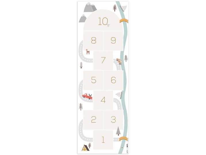 MuchoWow Kinderteppich - Hinkelpad - Auto - Straße - Kinder - Fluss - 90x270 cm, Creme, Kunststoff, Rechteckig, 90x0.3 cm, rutschfest, Teppiche & Böden, Teppich, Kinderteppich