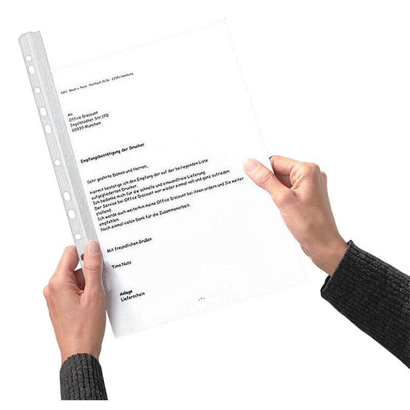 Expro Klemmschienen mit Abheftleiste transparent DIN A4 30 Blatt 2204-25/00