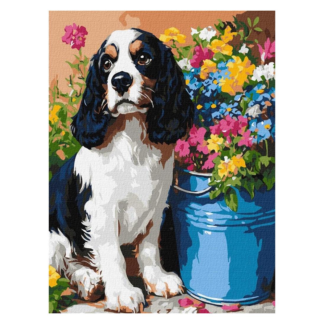 Ideyka Malen nach Zahlen - Entzückender Spaniel (57317972)