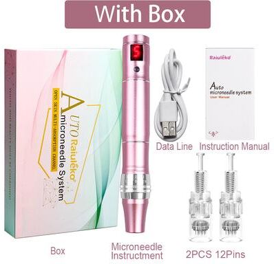 Top Demand Picks Professional High Frequency Beauty Instrument, Wireless Rechargeable Derma Pen For Skin Tightening, Multifunctional Skin pink With Box