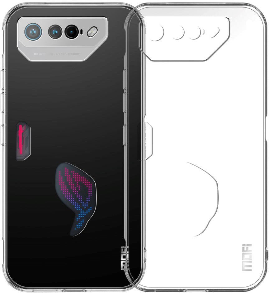 Asus Rog Phone 7 MOFI Fleksibelt Plastik Bagside Cover - Gennemsigtig