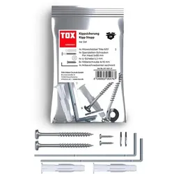 TOX Möbel-Kippsicherung-Set »Kipp Stopp« 24-teilig