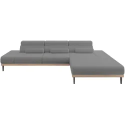 ELEKTRISCHES ECKSOFA Rechts MONA 316x205x85 Grau Bouclé
