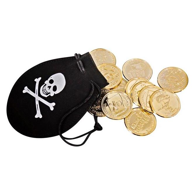 Magni WIDMANN Piratentasche mit 12 goldenen Dublonen Mehrfarbig (21075)