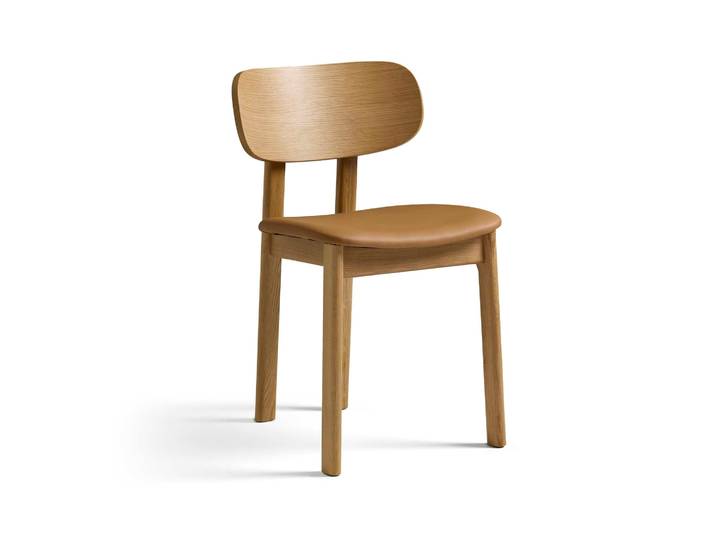 Arca Esszimmerstuhl, Eiche natur Leder cognac