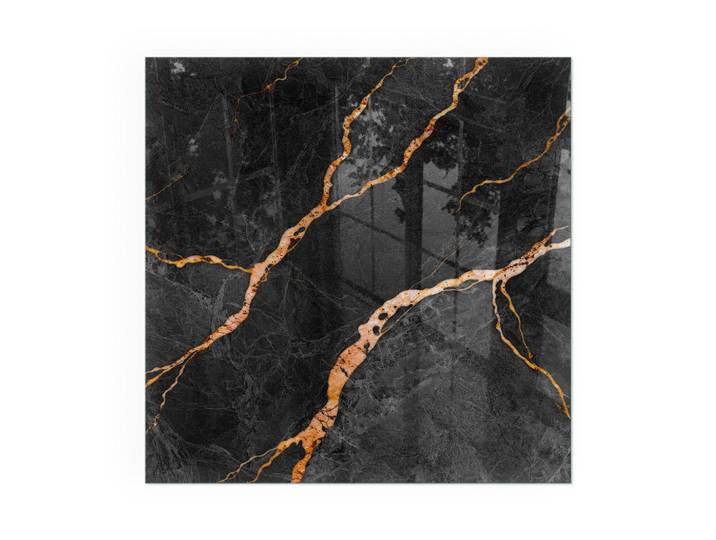 KAMINBODENPLATTE 50x50 cm - Eleganter Marmor mit Adern