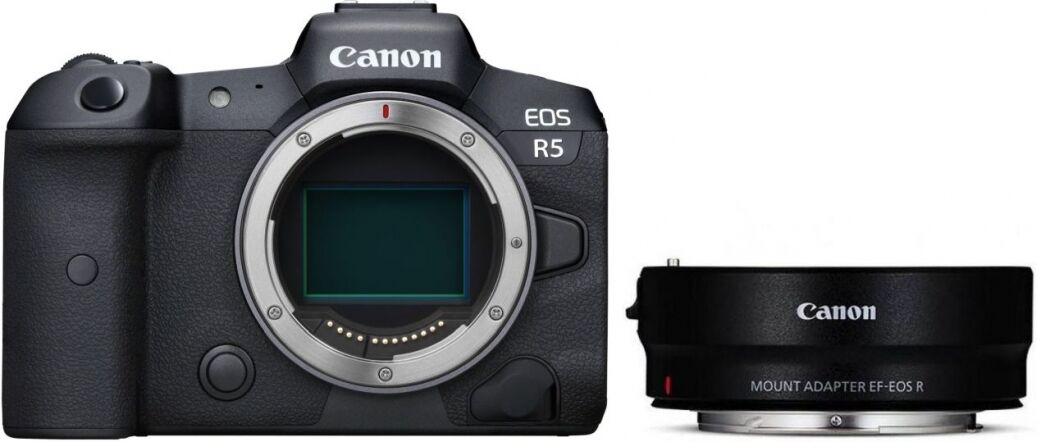 Canon EOS R5 + Canon Adaptateur à baïonnette EF-EOS R   -300,00EUR Promotion EOS R5 Trade-In