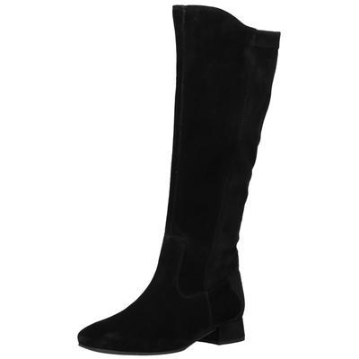 Stiefel GABOR "Gabor Stiefel Veloursleder/Microfaser", Damen, Gr. 38,5, schwarz, Microfaser, Veloursleder, Schuhe Stiefel