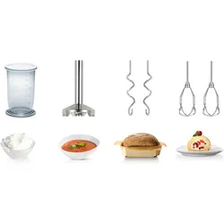 Bosch Hausgeräte Styline MFQ4070, Handmixer, Weiss, Silber