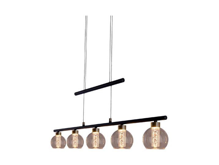 näve LED Glas-Pendelleuchte Brass schwarz