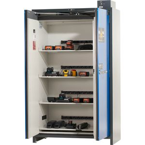 asecos Akku-Ladeschrank ION PRO 90, 32 Steckdosen, Feuerwiderstand Typ 90, (B/H/T) 119,3 x 212 x 62cm