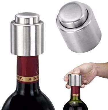 Perfect Picks Market Piece Vacuum Wine Bottle Stopper Stainless Steel Wine Preservation Sealer Piece Vacuum Wine Bottle Stopper Stainless Steel Wine Preservation Sealer