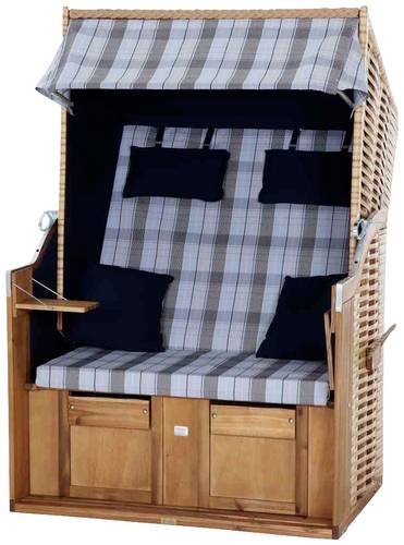 Trendy by deVries 2563274520AF Strandkorb Trend 10+, Stoff 745 Geflecht natur, Akazie FSC 100%