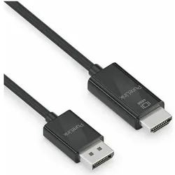 Purelink IS2001-020 DisplayPort-Kabel HDMI (2 m), Videokabel, Schwarz