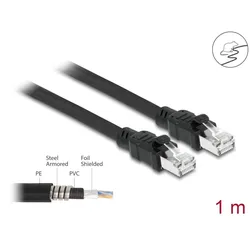 Delock Netzwerkkabel RJ45 Cat.6A F/UTP mit innerem Metallmantel 1 m