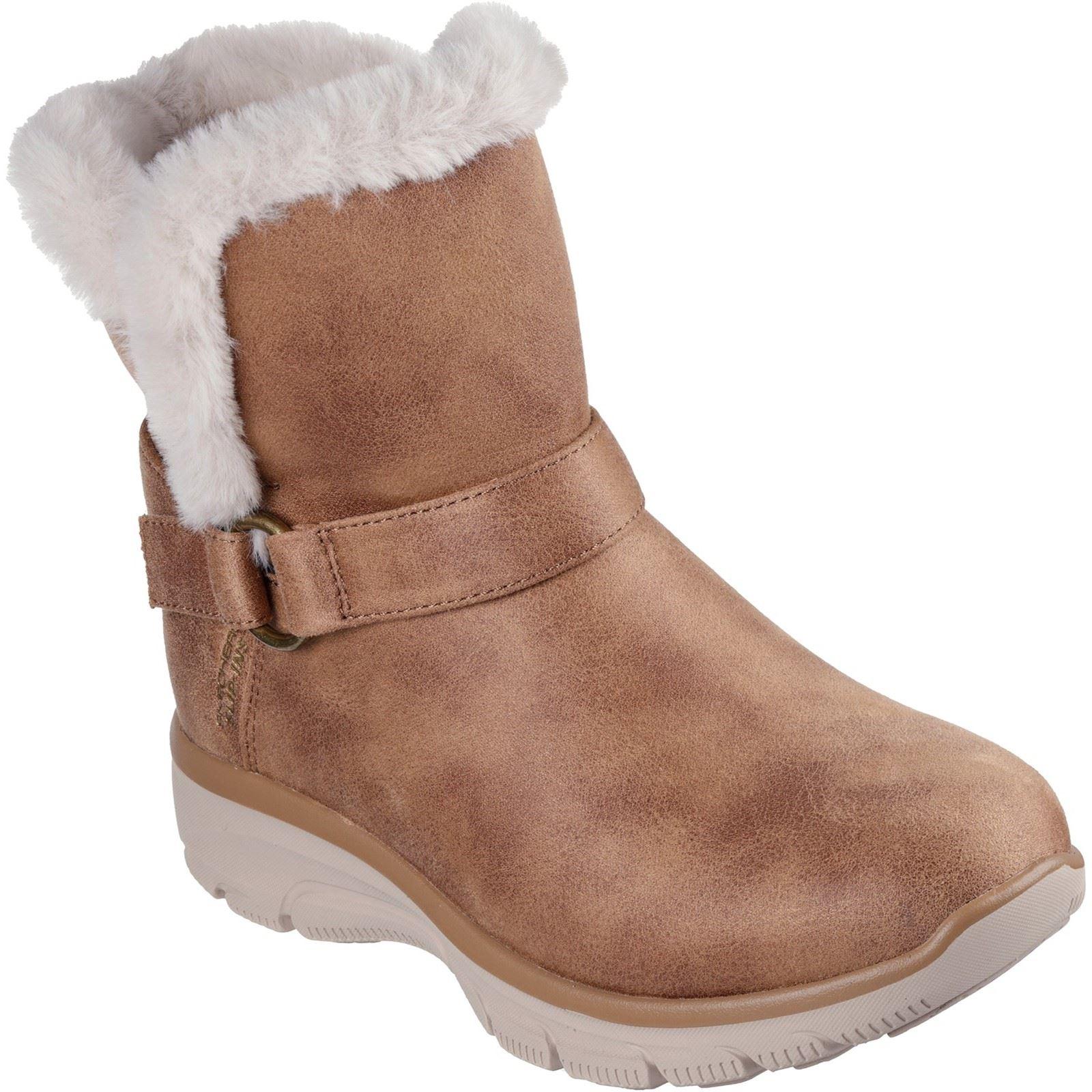 Skechers Easy Going Dreamers Move Textiel Dames Kastanje Winter Enkellaarzen
