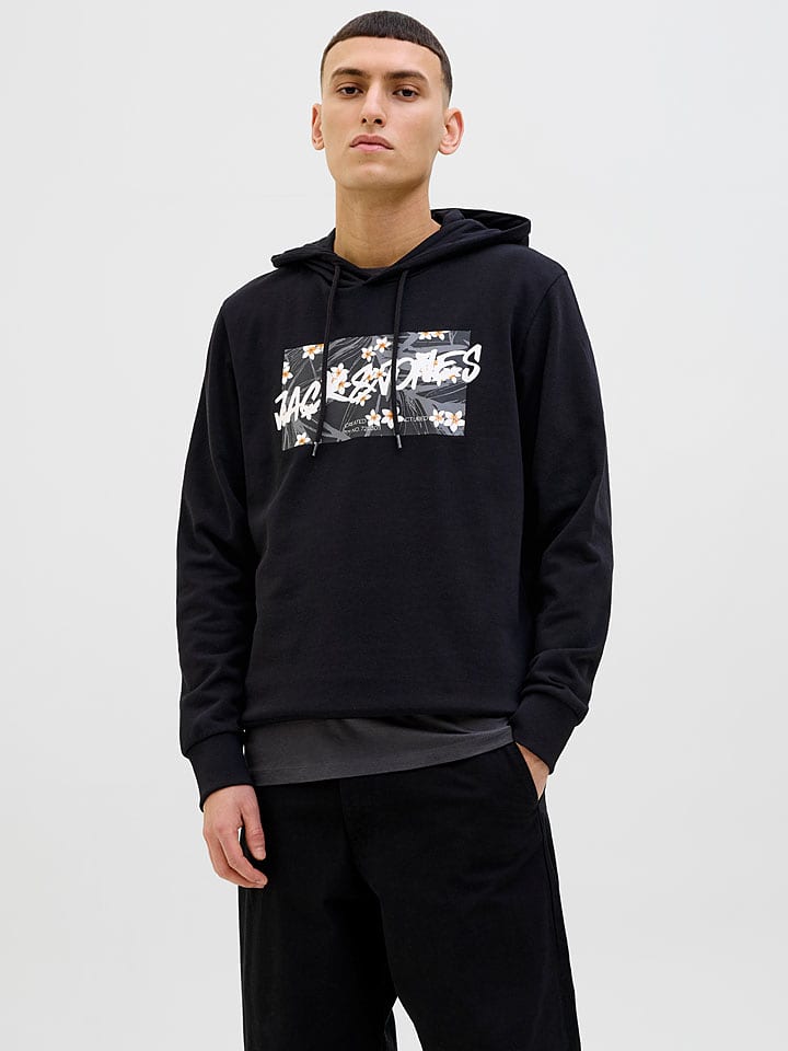 Jack & Jones Hoodie "Hawaii" in Schwarz - M