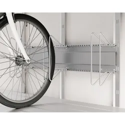 Hörmann Ecostar Fahrradhalter waagerecht für "Euroline" und "Juno" Gerätehäuser,silber,96 x 21 cm (B x H)