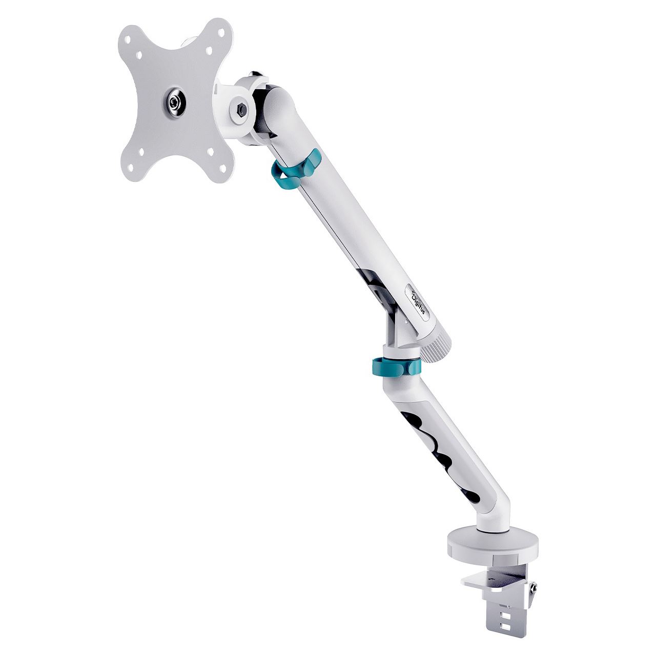DIGITUS SINGLE MONITOR MOUNT 35 10KG MECH.SPRING VESA75X75100X100WHT
