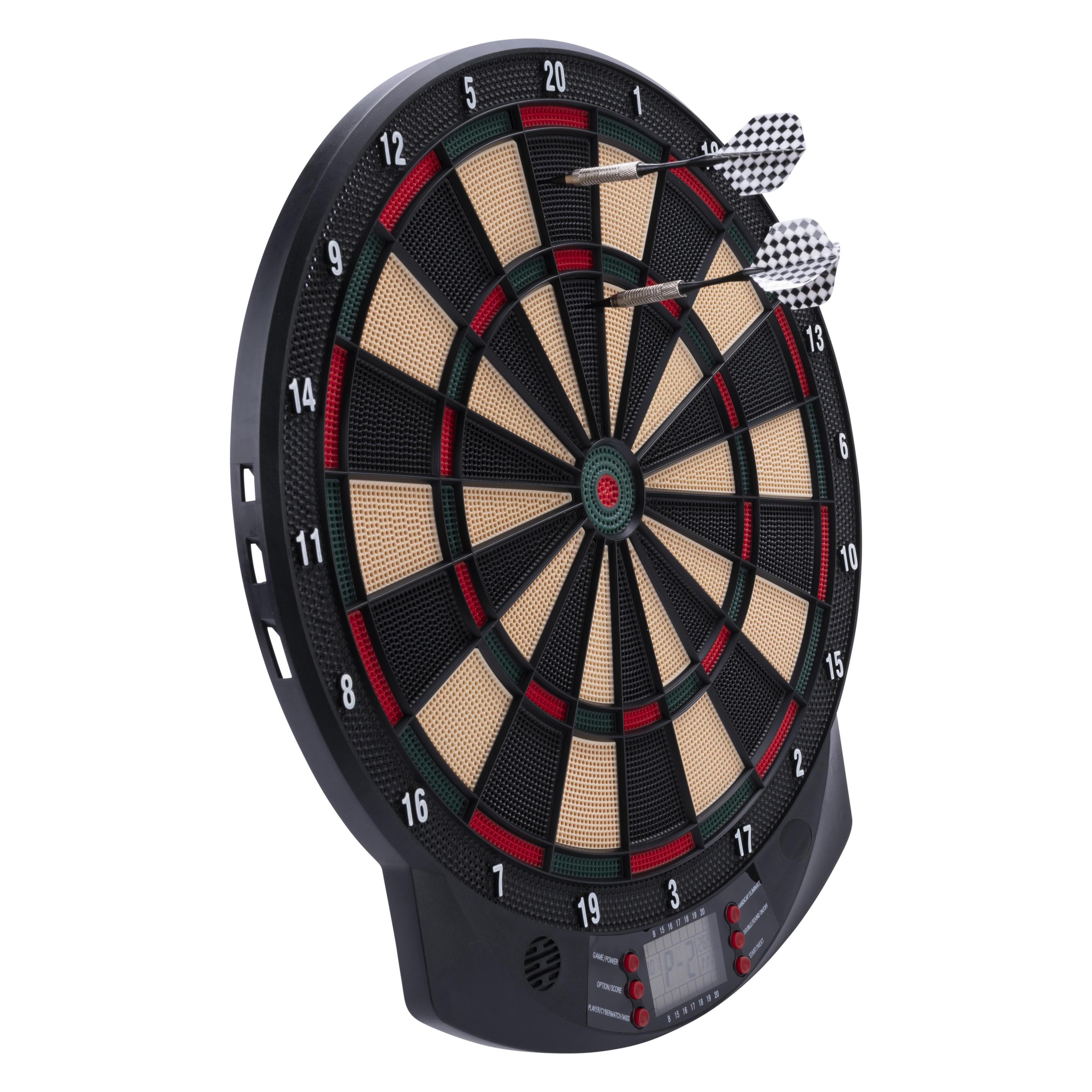 Longfield Darts Elektronische Dartscheibe inklusive 6 Softtip-Pfeile (8716096020175)