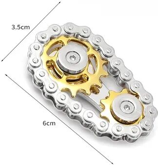 Rare Purchases Stress Relief Metal Fidget Spinner, Office Desk Toy For Adults, CNC Machined Gears, Relaxing Hand Spinner, Home Decor gold Gear
