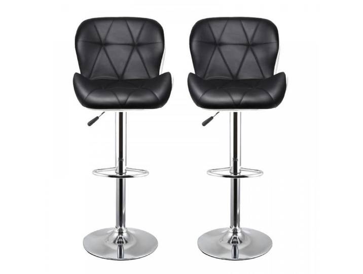 Tabourets de Bar JEOBEST - Lot de 2 - Hauteur Réglable - PU - Rotatif 360°