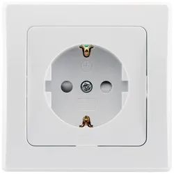 ChiliTec DELPHI Schutzkontakt-Steckdose, UP, weiß 250V~/ 16A, inkl. Rahmen, Steckanschluss