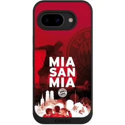 Nivocase Handyhülle für Google Pixel 9a Hülle NIVOpure Case Schwarz FC Bayern München FCB Mia San Mia (Google Pixel 9a), Smartphone Hülle, Schwarz