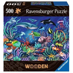Ravensburger Puzzle - WOODEN Puzzle - Unten im Meer - 500 Teile