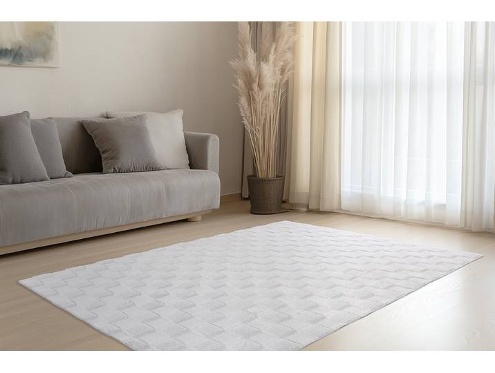 Kurzflorteppich Botany 625 Silber/Silber 120 x 170cm Polyester