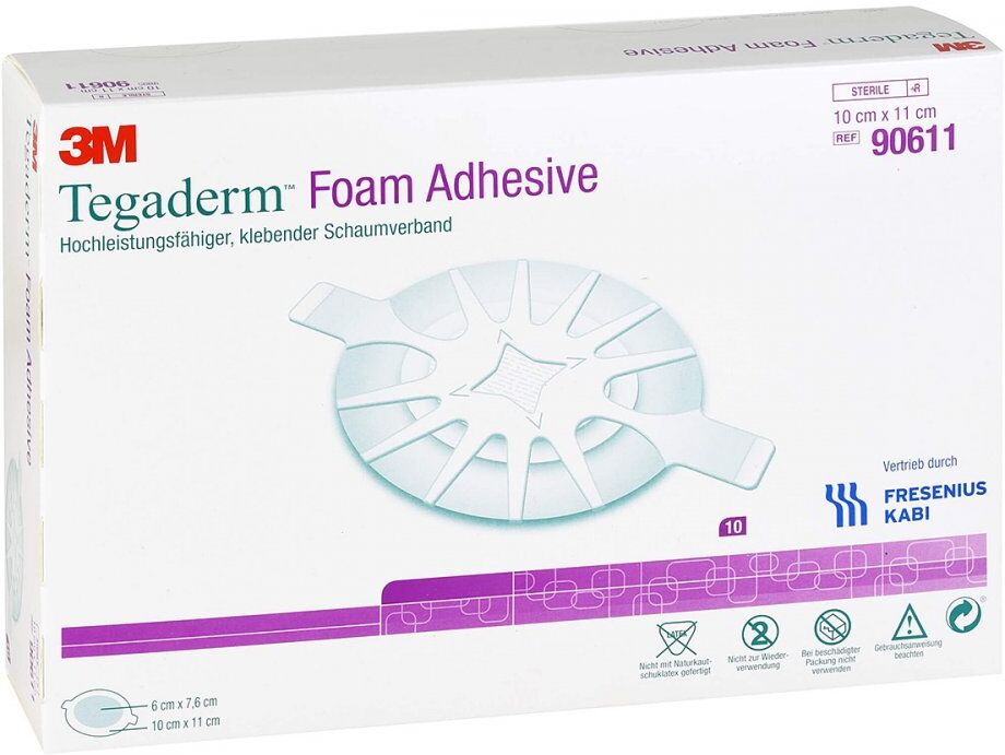 Tegaderm Foam Adhesive 10x11 cm oval 90611