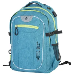 Wheel-Bee LED Schulrucksack Revolution, Turquoise