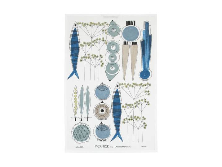 Almedahls Torchon Picknick Bleu-beige