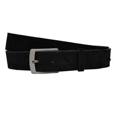 Ledergürtel ANNAMATONI "AnnaMatoni Herren Ledergürtel Zeitloses Design Gürtel 3,5cm", Herren, Gr. TW110 - 125cm Gesamtlänge, schwarz 790, 100% Leder, Gürtel Ledergürtel