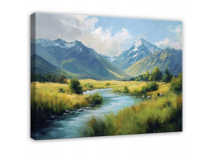 LEINWANDBILD Landschaft Gebirge Grün 100x70 cm