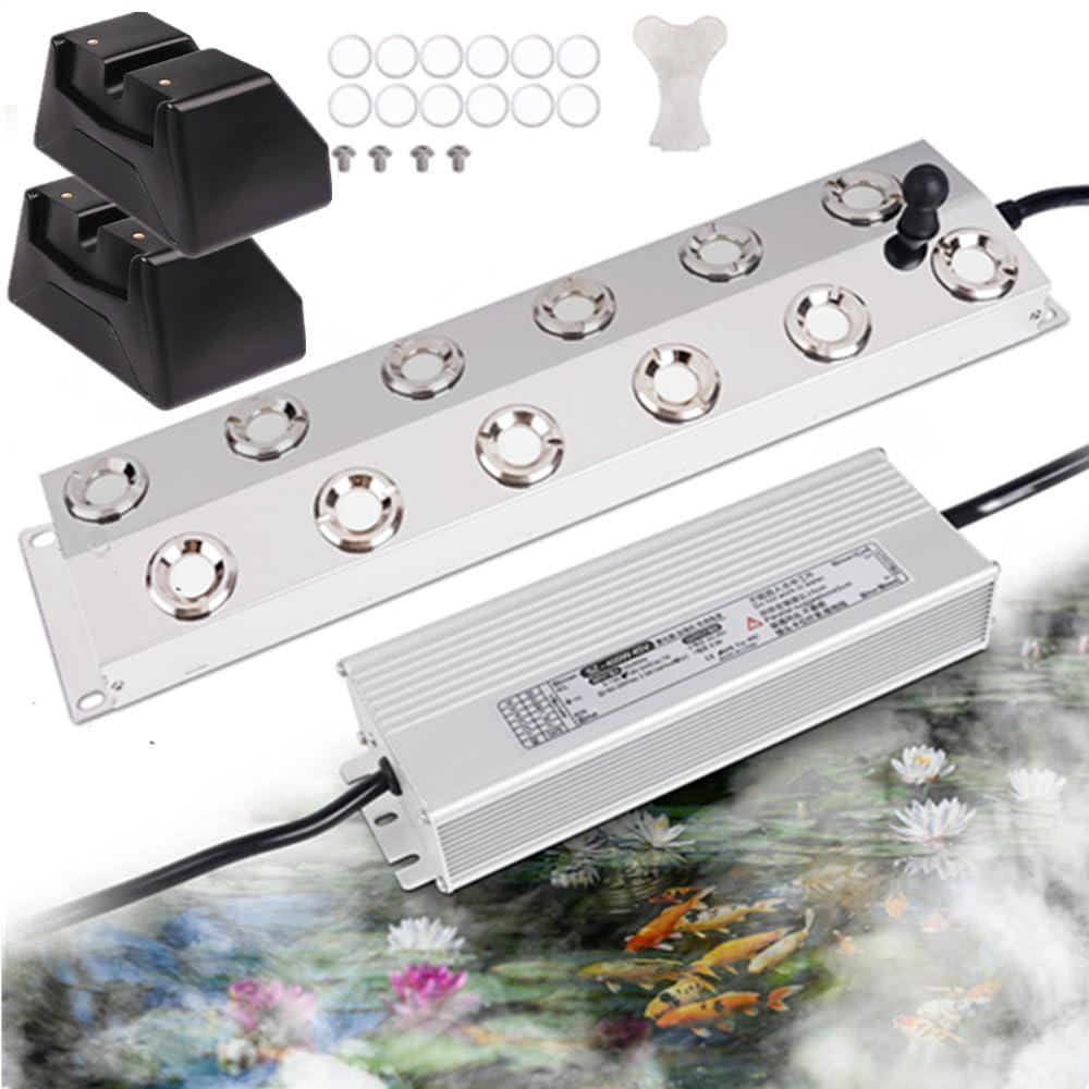 Selius 12-Koppige Ultrasone Mistmaker Luchtbevochtiger - 400 W - Roestvrij Staal