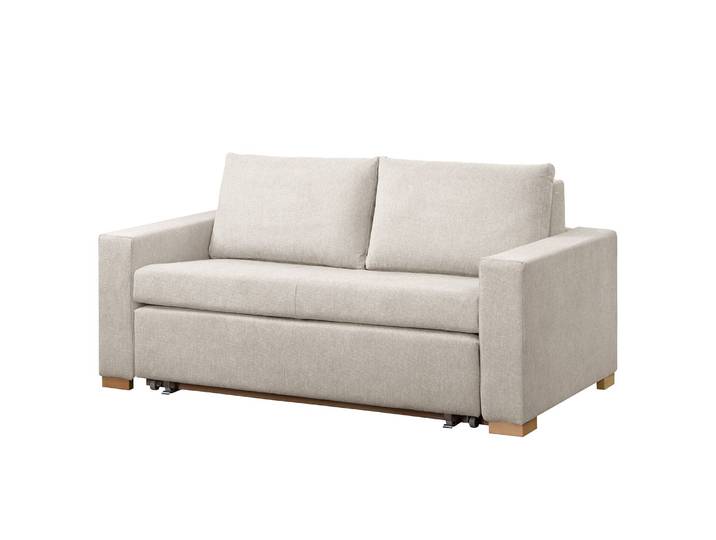 Schlafsofa Basic Beige/Silbergrau Strukturstoff Rima 173cm mit Schlaffunktion Modern