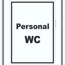 HB-Druck Personal WC Aufkleber mit Text hochkant A1 (594x841mm)