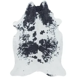 Teppich Waschbar Fell-Optik Elegant Strapazierfähig Schlafzimmer Flur Schwarz 150x200 cm OEKO-TEX – GASTEIN von Kadima Design