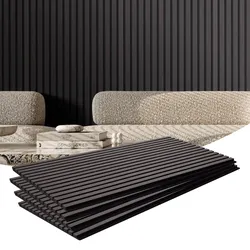 VEVOR Akustikpaneele, 1200 x 600 x 21 mm, MDF-Akzent-Holzwandpaneele für moderne Innenwanddekoration, Akustikpaneel, Kunstholz-Wandplatten zur Geräuschreduzierung, Schwarzeiche
