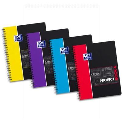 OXFORD Studium A4+ Polypropylen doppelspiralgebundenes Projectbook, 5 mm kariert, 100 Blatt, SCRIBZEE® kompatibel, 1 Stück sortiert, Sonstige von ,