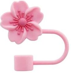 Uplift Essentials Flower Design Silicone Straw Covers For Stanley Cups 30 Oz And 40 Oz 1pc Pink