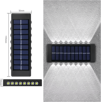 Inspire Curations 16 LED Solar Wall Lights Up And Down Waterproof Garden Lights 16led white 4pcs